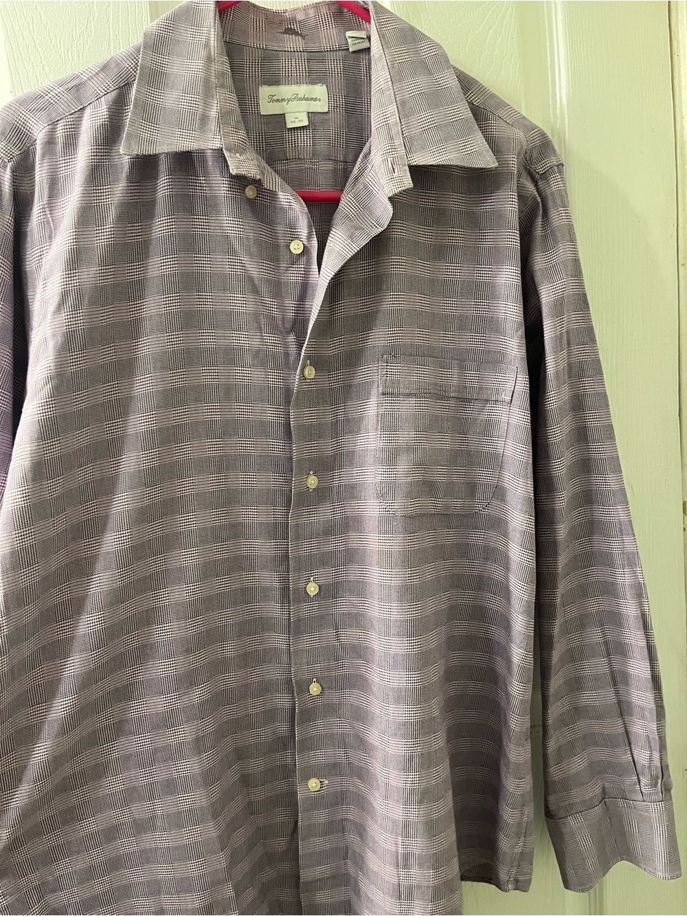 Tommy Bahama Men's Lavender Plaid Button-Down Shirt